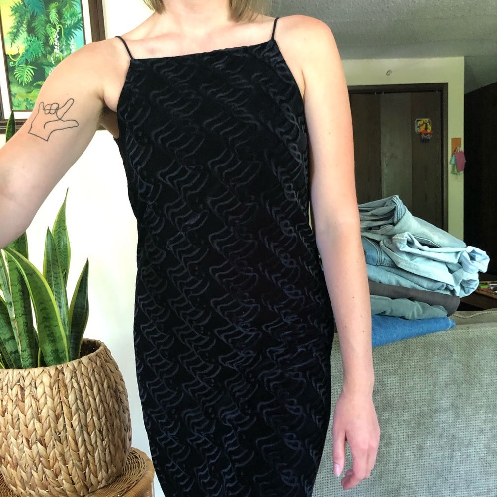 Vintage velvet flapper style dress